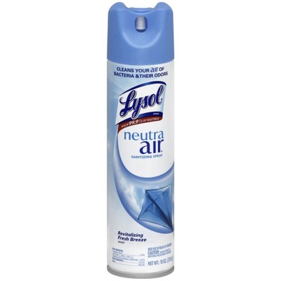 Lysol Neutra Air Sanitizing Spray, Fresh Scent, 10 oz Aerosol - Part Number: 8301-00117