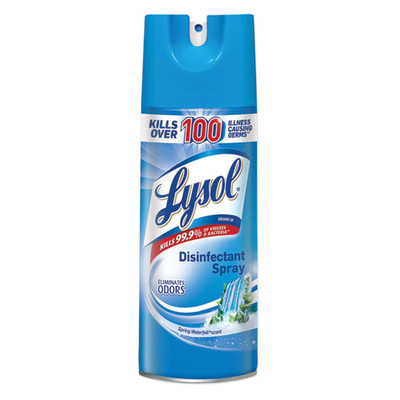 Lysol Disinfectant Spray, Spring Waterfall, 12.5 oz. Aerosol Can - Part Number: 8301-00143