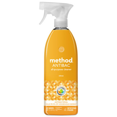 Method Antibacterial Spray, Citron Scent, 28 oz Plastic Bottle - Part Number: 8301-02411