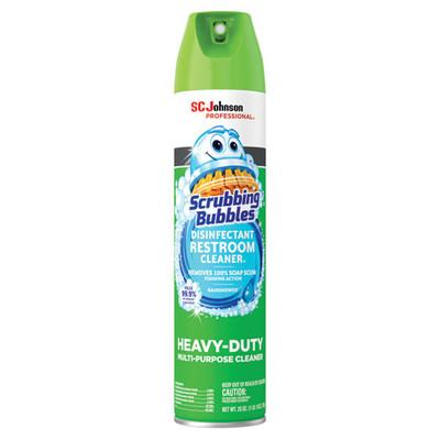Scrubbing Bubbles Disinfectant Restroom Cleaner, Rainshower Scent, 25 oz Aerosol Can - Part Number: 8301-02503