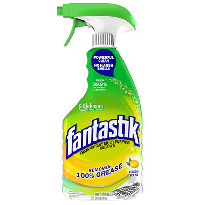 Case of 8 - Fantastik Disinfectant Multi-Purpose Cleaner Lemon Scent, 32 oz Spray Bottle - Part Number: 8301-02551CT
