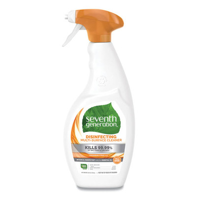 Case of 8 - Seventh Generation Botanical Disinfecting Multi-Surface Cleaner, 26 oz Spray Bottle - Part Number: 8301-02706CT