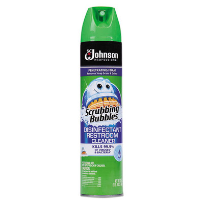 Scrubbing Bubbles Disinfectant Restroom Cleaner, Clean Fresh Scent, 25 oz Aerosol Can - Part Number: 8301-07501
