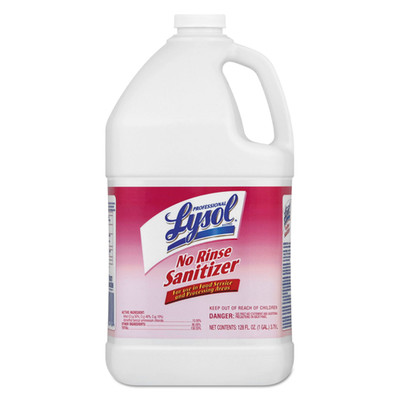 Professional Lysol No Rinse Sanitizer Concentrate, Unscented, 1 gal Bottle - Part Number: 8302-00125