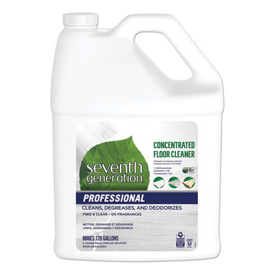 Seventh Generation Concentrated Floor Cleaner, Free and Clear, 1 gal Bottle - Part Number: 8302-01702