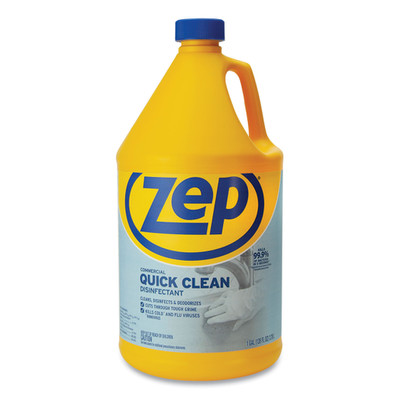 Zep Quick Clean Disinfectant, Fresh, 1 gal Jug - Part Number: 8302-02501