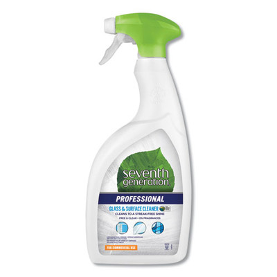 Seventh Generation Glass and Surface Cleaner, Free and Clear, 32 oz Spray Bottle - Part Number: 8302-02703