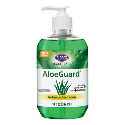 Clorox Healthcare AloeGuard Antimicrobial Soap, Aloe Scent, 18 oz Pump Bottle - Part Number: 8304-06113