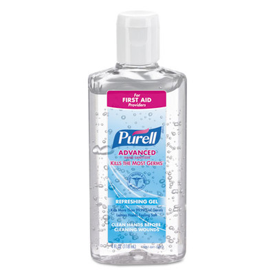 Case of 24 - Purell Advanced Hand Sanitizer Refreshing Gel, Clean Scent, 4 oz Flip-Cap Bottles - Part Number: 8304-06134CT