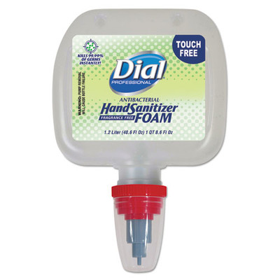 Dial Duo Touch-Free Foaming Hand Sanitizer Refill, 1.2 L, Fragrance-Free - Part Number: 8304-06204
