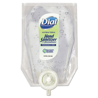 Dial Professional Eco-Smart Gel Hand Sanitizer, Fragrance-Free, 15 oz Refill - Part Number: 8304-06218