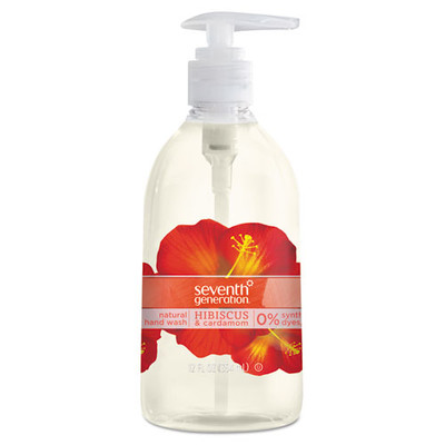 Seventh Generation Natural Hand Wash, Hibiscus & Cardamom, 12 oz Pump Bottle - Part Number: 8304-06703