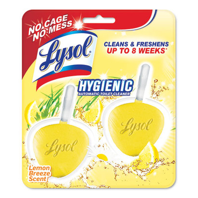 Lysol Hygienic Automatic Toilet Bowl Cleaner, Lemon Breeze, 2/Pack - Part Number: 8305-00102