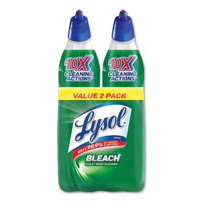 Lysol Disinfectant Toilet Bowl Cleaner with Bleach, 24 oz, 2/Pack - Part Number: 8305-00105