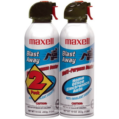 Maxell Canned Air, 10 oz, 2/pk, CA-4 - Part Number: 9001-00101