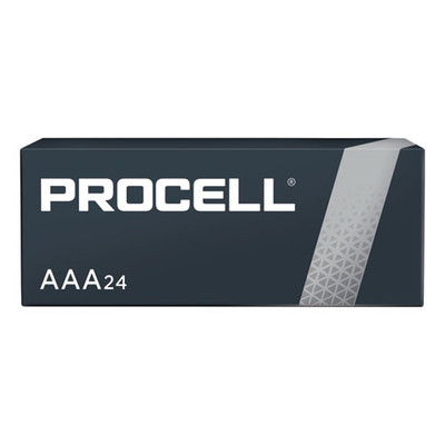 Duracell Procell Industrial Grade Alkaline Batteries, AAA, PC2400BKD, 24/Box - Part Number: 9081-01024