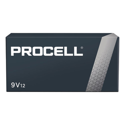 Duracell Procell Industrial Grade Alkaline Batteries, 9 Volt, PC1604BKD, 12/Box - Part Number: 9081-05012