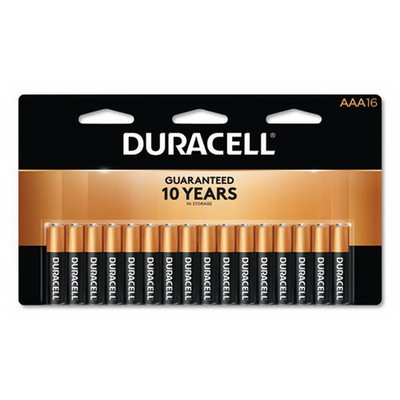Duracell CopperTop Alkaline Batteries, AAA, MN2400B16Z, 16/PK - Part Number: 9082-01016