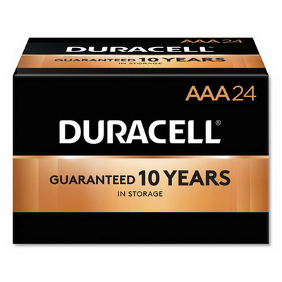 Duracell CopperTop Alkaline Batteries, AAA, MN2400B24000, 24/PK - Part Number: 9082-01024
