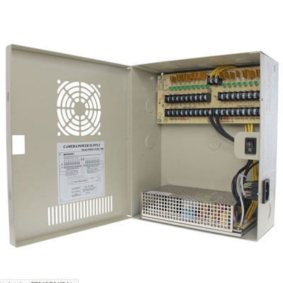 18 Port Power Distribution Box, 12 Volts DC / 20 Amps - Part Number: 90W2-18212