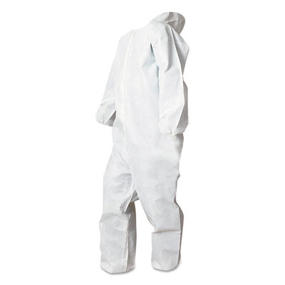 Boardwalk Disposable Coveralls, White, X-Large, Polypropylene, 5-Pack - Part Number: 9306-04201