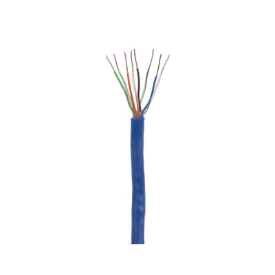 Comzon® Cat6 Blue Copper Ethernet Cable, Solid, UTP (Unshielded Twisted Pair), POE & TAA Compliant, Pullbox, 500 foot - Part Number: C2041