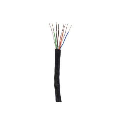 Comzon® Cat6 Black Copper Ethernet Cable, Solid, UTP (Unshielded Twisted Pair), POE & TAA Compliant, Pullbox, 500 foot - Part Number: C2042