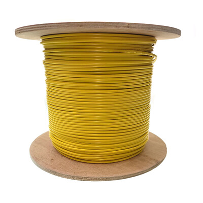 6 Strand Indoor Distribution Fiber Optic Cable, OS2 9/125 Singlemode, Corning, Yellow, Riser Rated, Spool, 1000 foot - Part Number: 10F2-006NH