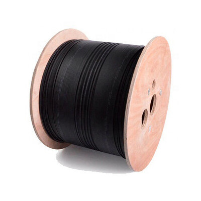 48 Fiber Indoor/Outdoor Fiber Optic Cable, Multimode 50/125, Corning Clear Curve OM3, Plenum Rated, Black, Spool, 500ft - Part Number: 11F3-348NF