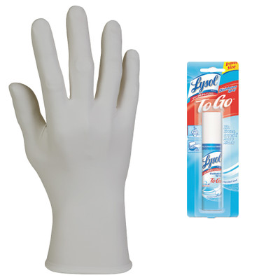 Kimberly-Clark Professional Sterling Nitrile Exam Gloves, Powder-free, Gray, 242 mm Length, Small, 200/Box, includes Free Lysol Disinfectant Spray 1oz - Part Number: KIT-LYSOL-3