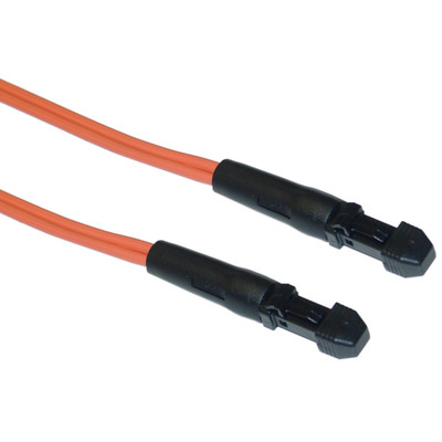 MTRJ OM1 Duplex Fiber Optic Patch Cord, Multimode 62.5/125, Orange jacket, Black Connector, 20 meter (65.6 ft) - Part Number: MJMJ-11120