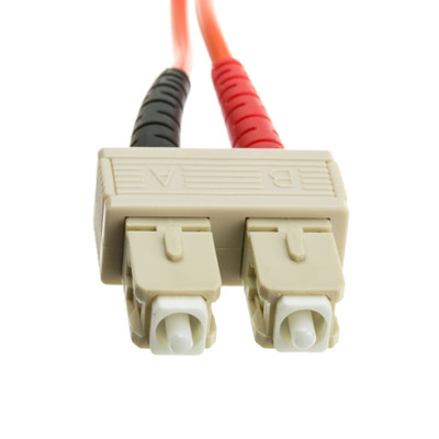 SC/SC OM2 Multimode Duplex Fiber Optic Cable, 50/125, 15 meter (49.2ft) - Part Number: SCSC-11015