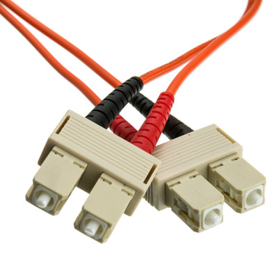 SC/SC OM1 Multimode Duplex Fiber Optic Cable, 62.5/125, 4 meter (13.1 foot) - Part Number: SCSC-11104