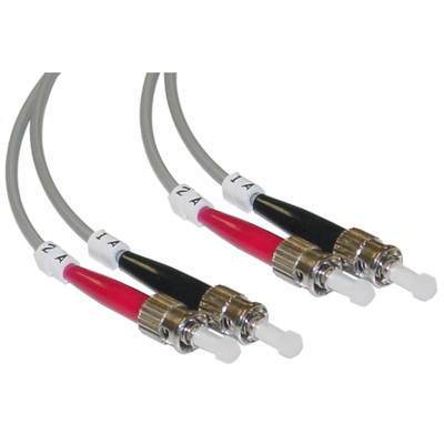 ST/ST OM2 Multimode Duplex Fiber Optic Cable, 50/125, 2 meter (6.6 foot) - Part Number: STST-11002