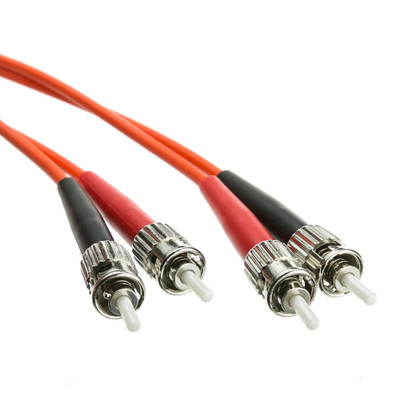 ST/ST OM1 Multimode Duplex Fiber Optic Cable, 62.5/125, 2 meter (6.6 foot) - Part Number: STST-11102