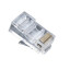 Platinum Tools Standard Cat5e RJ45 Crimp Connectors For Round Solid Cable, 3-Prong, 8P8C, POE Compliant, Jar 100 pieces - Part Number: 106153J