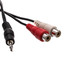 3.5mm Stereo to Female RCA Cable, 1 Male 3.5mm, 2 Female RCA, 6 foot - Part Number: 10A1-12206