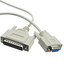 Null Modem Cable, DB9 Female to DB25 Male, UL rated, 8 Conductor, 10 foot - Part Number: 10D1-21310