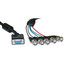 SVGA (HD15 Male) to BNC (5 Male) Monitor Breakout Cable, Black, Double Shielded, 1 foot - Part Number: 10H1-18101BK
