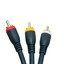 High Quality RCA Audio / Video Cable, 3 RCA Male, Gold-plated Connectors, blue, 50 foot - Part Number: 10R2-73150