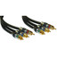 Premium Component Video RCA Cable, 3 RCA Male, 24K Gold Connectors, CL2, 75 foot - Part Number: 10R4-03175
