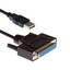 USB to Parallel Printer Adapter Cable, USB Type A to DB25 Female, 3 foot - Part Number: 10U1-13203