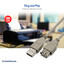 USB 2.0 Extension Cable, Type A Male to Type A Female, 3 foot - Part Number: 10U2-02103E