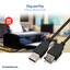 USB 2.0 Extension Cable, Black, Type A Male to Type A Female, 3 foot - Part Number: 10U2-02103EBK