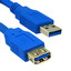 USB 3.0 Extension Cable, Blue, Type A Male / Type A Female, 3 foot - Part Number: 10U3-02103E