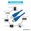 USB 3.0 Extension Cable, Blue, Type A Male / Type A Female, 1 foot - Part Number: 10U3-02101E