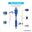 USB 3.0 Printer / Device Cable, Blue, Type A Male to Type B Male, 3 foot - Part Number: 10U3-02203