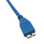 Micro USB 3.0 Cable, Blue, Type A Male to Micro-B Male, 10 foot - Part Number: 10U3-03110
