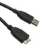 Micro USB 3.0 Cable, Black, Type A Male to Micro-B Male, 3 foot - Part Number: 10U3-03103BK