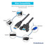 USB 3.0 Panel Mount Extension Cable, Type A Male to Panel Mount  Female, Black, 1 Foot - Part Number: 10U3-24101